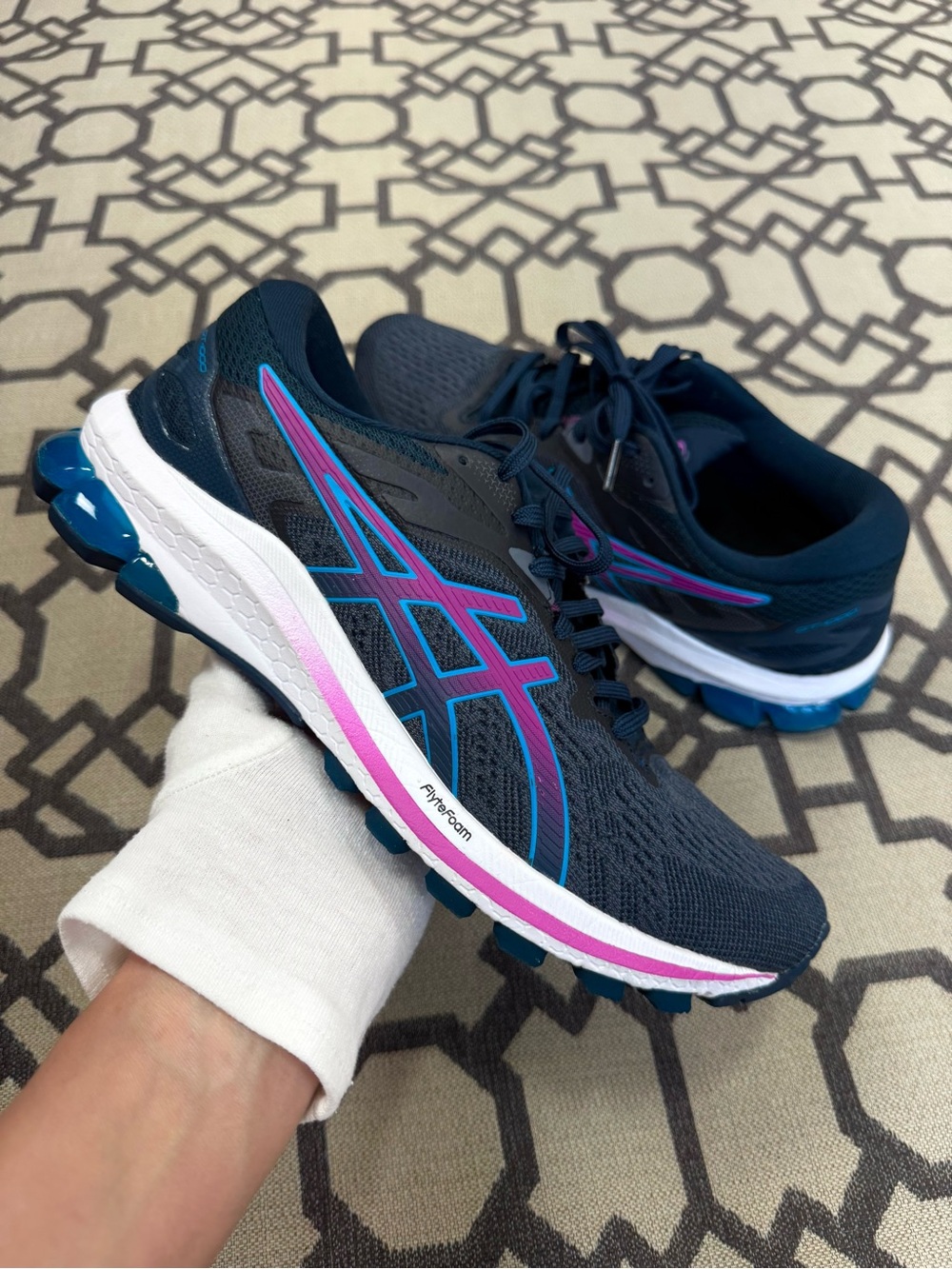 ASICS GT-1000 13 Women’s Running Shoes French Blue Digital Grape Gray Size 9
